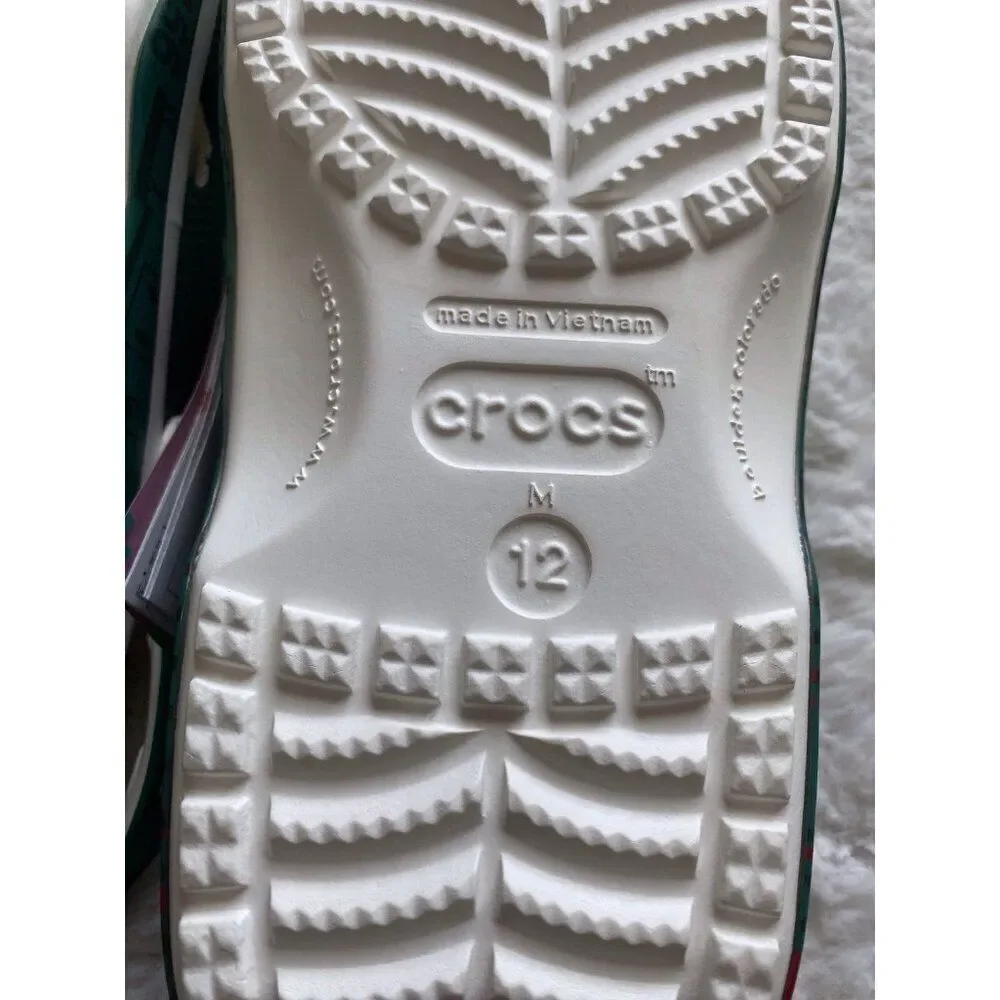 Crocs Squid Game Classic Clog Sandals‎ Shoes 210224-90H Men’s Sz 12 With Jibbitz